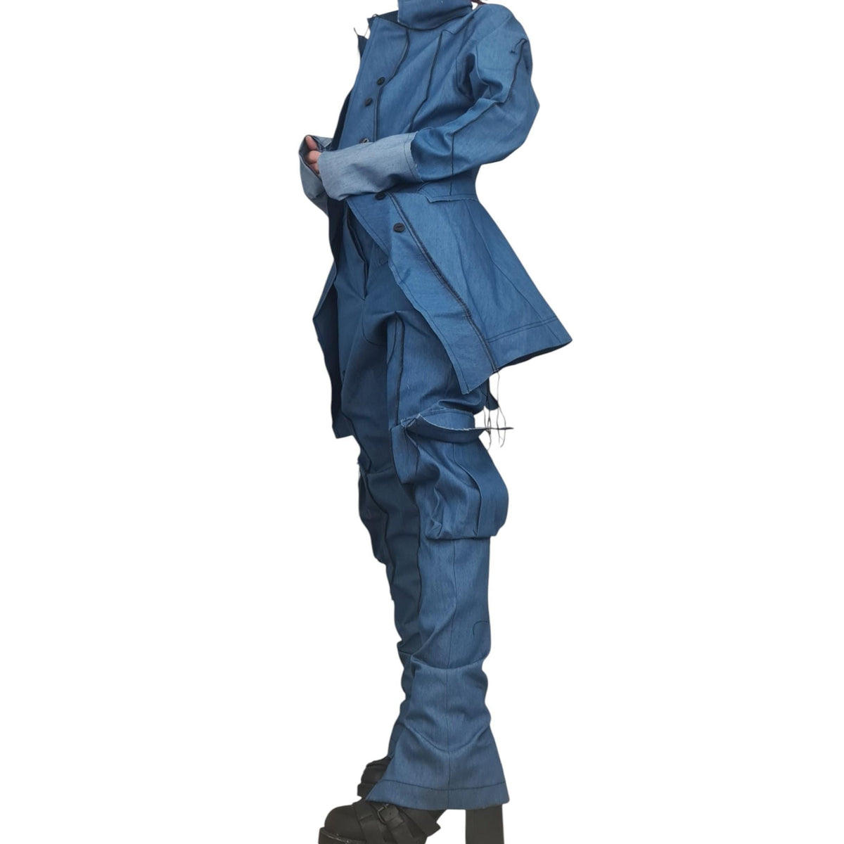 Women’s Denim Blazer: Asymmetric, Avant Garde - Plus Size Options