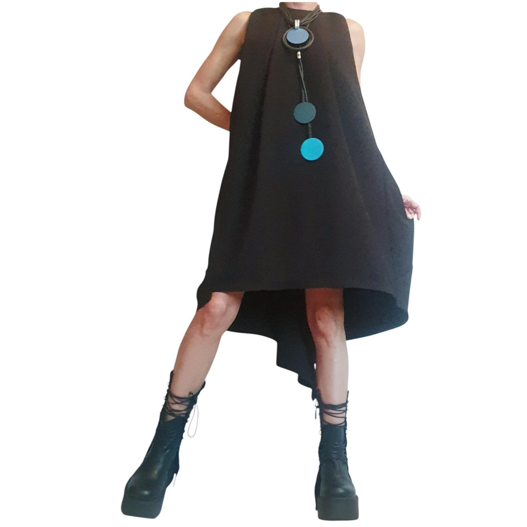 Asymmetric Dress, Cocktail Dress, Black Extravagant Dress, Avant Garde Dress, Sleeveless Dress, Futuristic Dress, Sexy Dress,