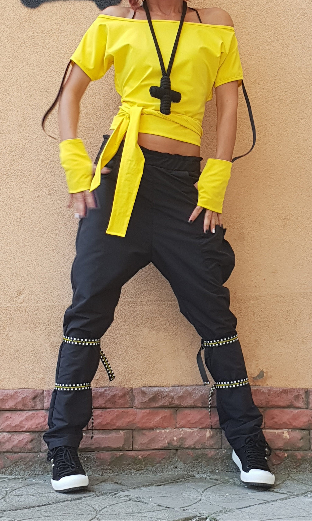 Asymmetrical Cotton Blouse, Avant Garde Top, Deconstructed Sleeve, Bare Back, Outfit for women