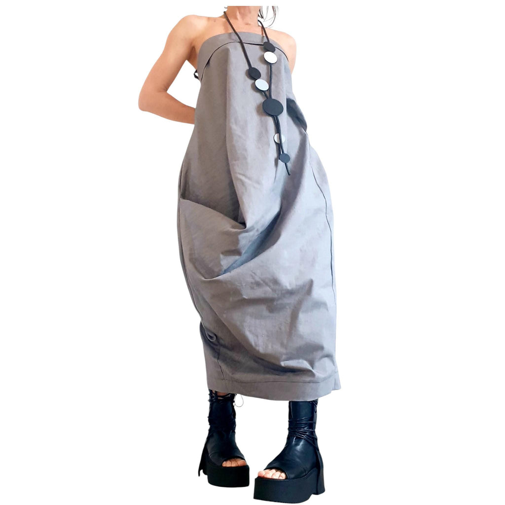 Asymmetric Wrap Maxi Skirt, Gothic A-Line Cocktail Skirt