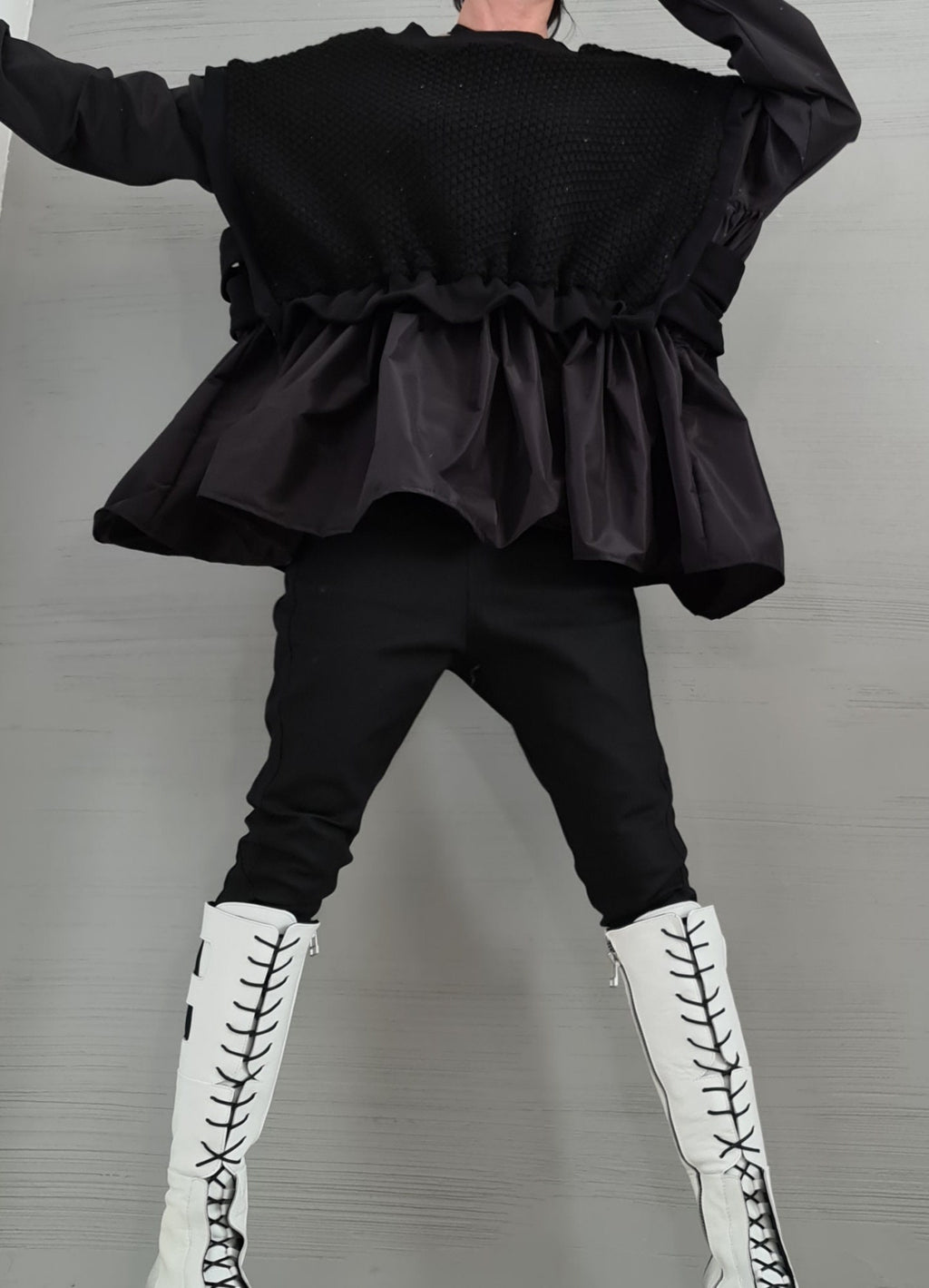 Avant Garde Blouse, Warm Blouse, Extravagant Asymmetric Top, Loose Oversize Women’s Clothing