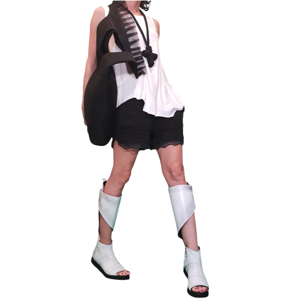 Extravagant  black backpack bag, Casual Rucksack,Everyday Shoulder Bag, Oversize Bag, Handmade Bag Backpack, Modern Bag, Avantgarde Backpack