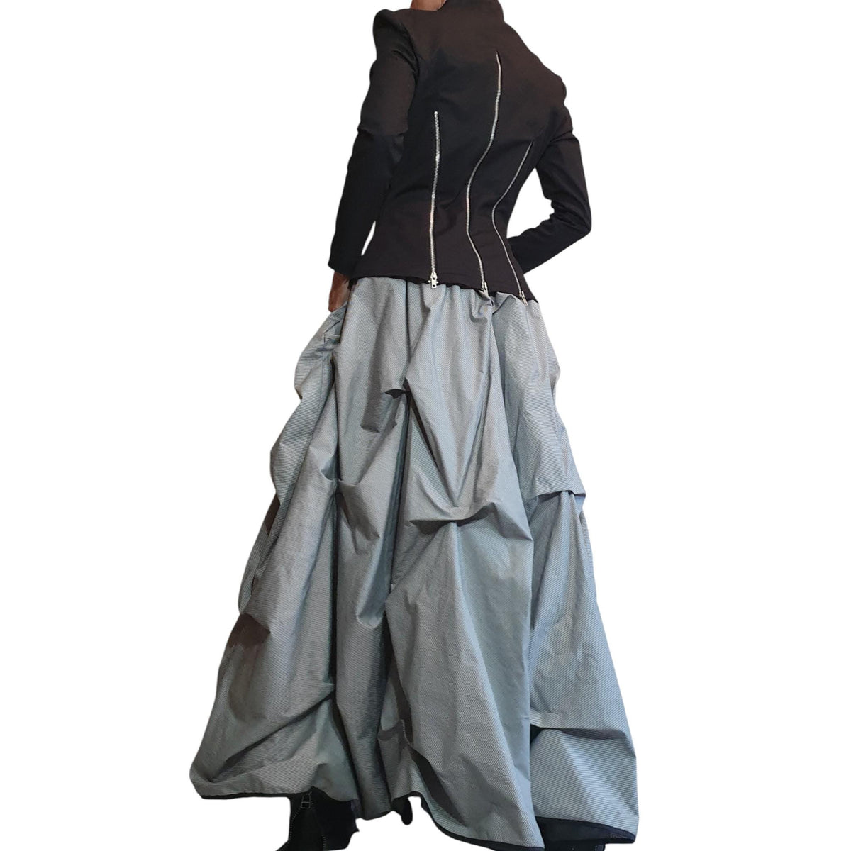 Asymmetric Tulle Ball Skirt, Gothic Cocktail Dress, Layered Maxi Skirt