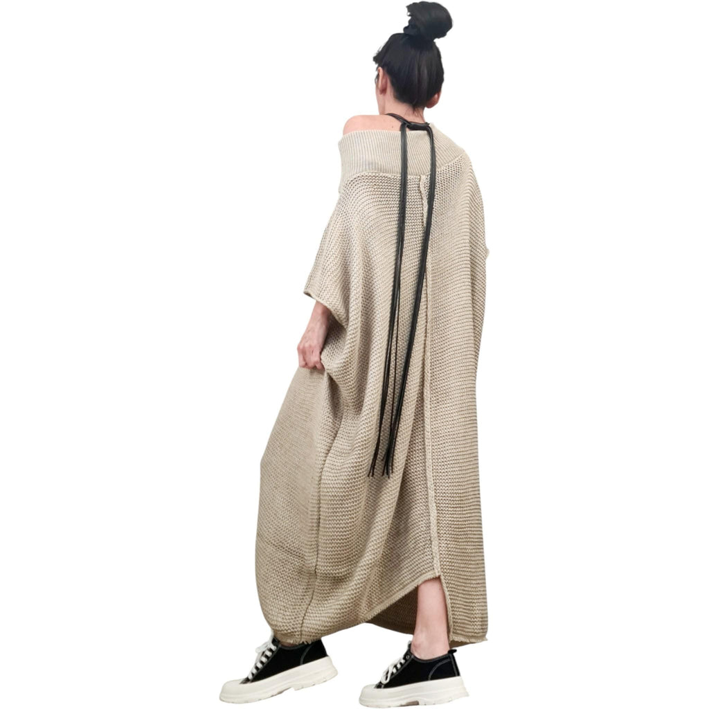 Lime Green Asymmetric Knit Tunic, Oversized Maxi Sweater Dress, Plus Size Top