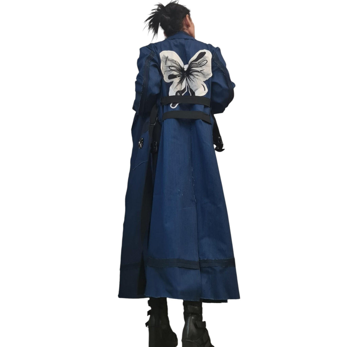 Denim Trench Coat, Extravagant Design, Plus Size, Oversize Fit