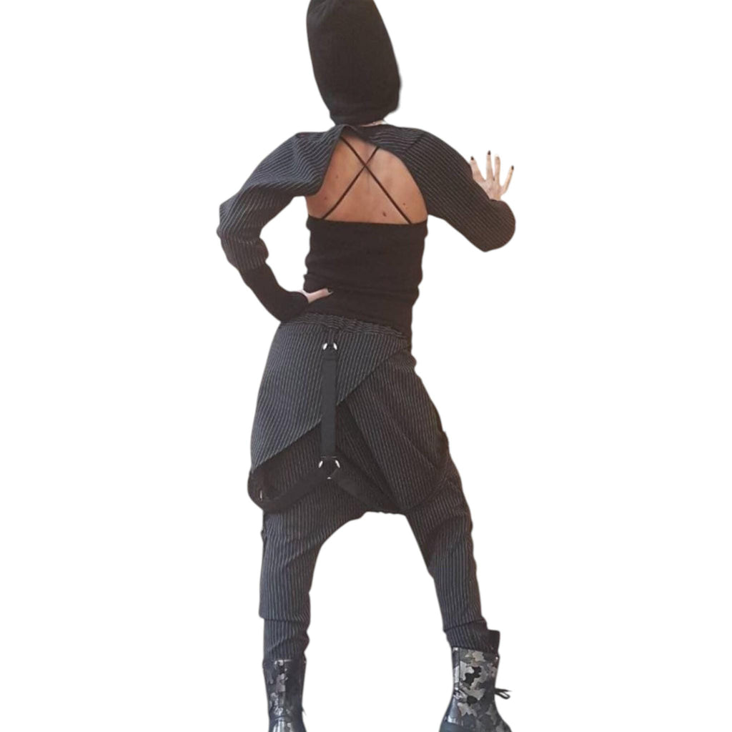 Asymmetric Harem Jumpsuit, Sleeveless Separate
