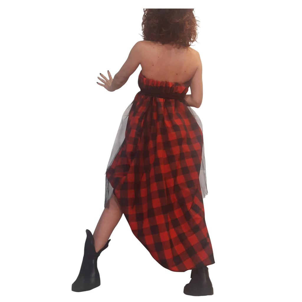 Plaid Grunge Skirt Women, Extravagant Skirt, Asymmetric Long Skirt Dress, Long Short Skirt, High Tulle Skirt, Circle Skirt, Tutu Skirt