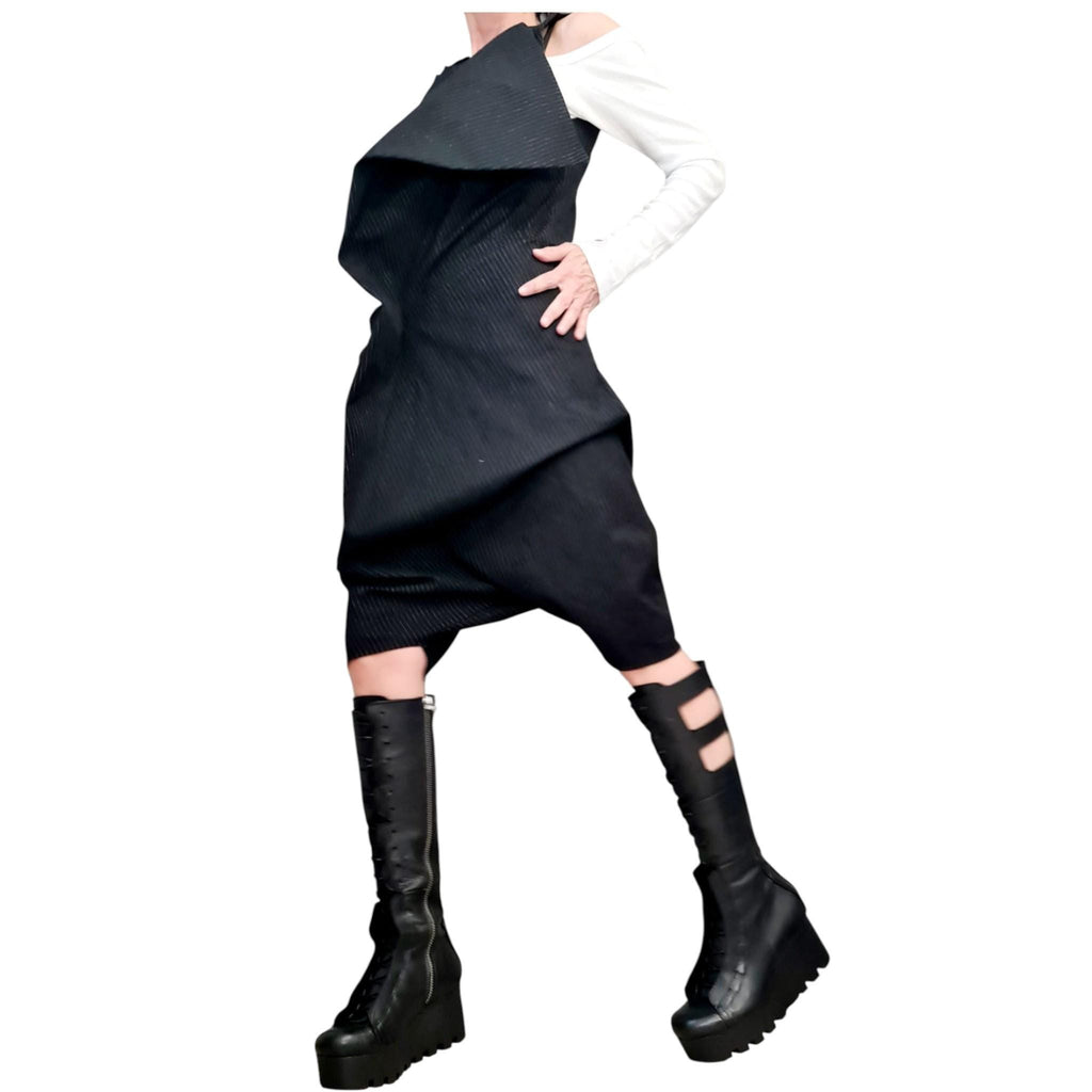 Asymmetric Harem Jumpsuit, Extravagant Loose Women Overall, Plus Size