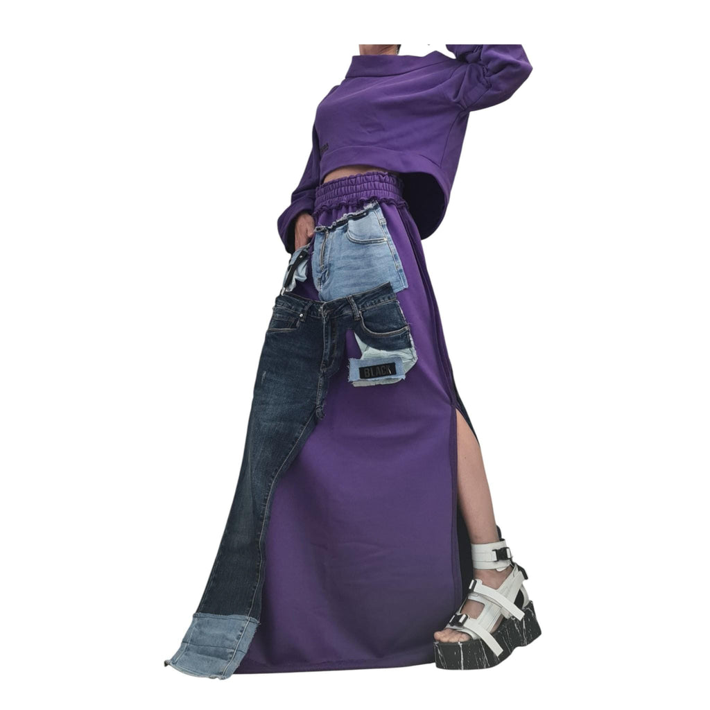 New collection Blouse And Skirt Set, Cotton Denim Women Costume, Extravagant Skirt, Sexy Women Suit