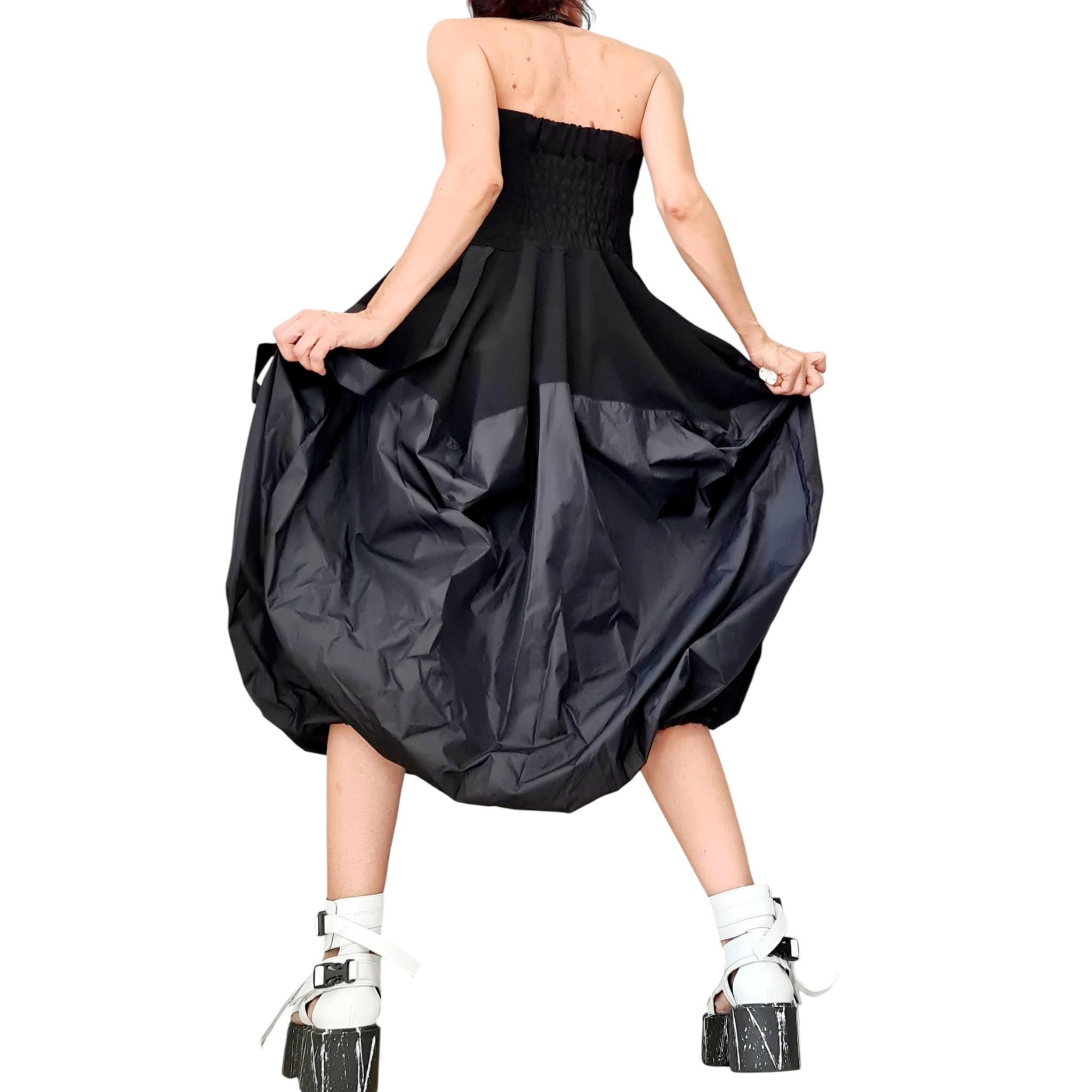 Asymmetric Taffeta Skirt Dress, Gothic Steampunk Cocktail Skirt, Extravagant  Women clothing