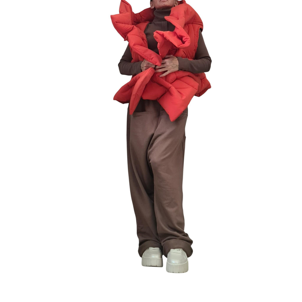 Avant Garde Puffy Vest | Asymmetric Layered Gilet | Sculptural Outerwear | Handmade Fashion for Women