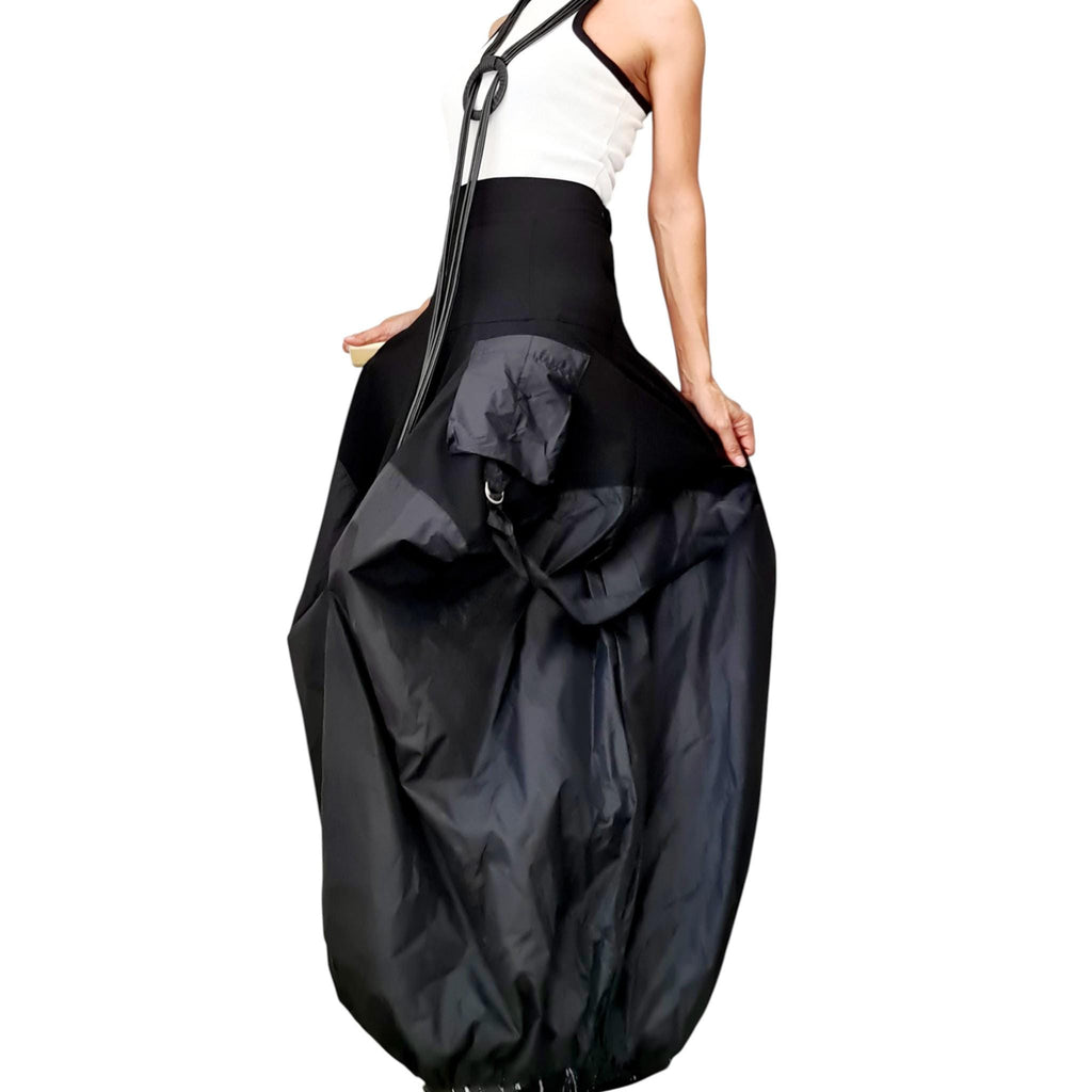 Asymmetric Taffeta Skirt Dress, Gothic Steampunk Cocktail Skirt, Extravagant  Women clothing