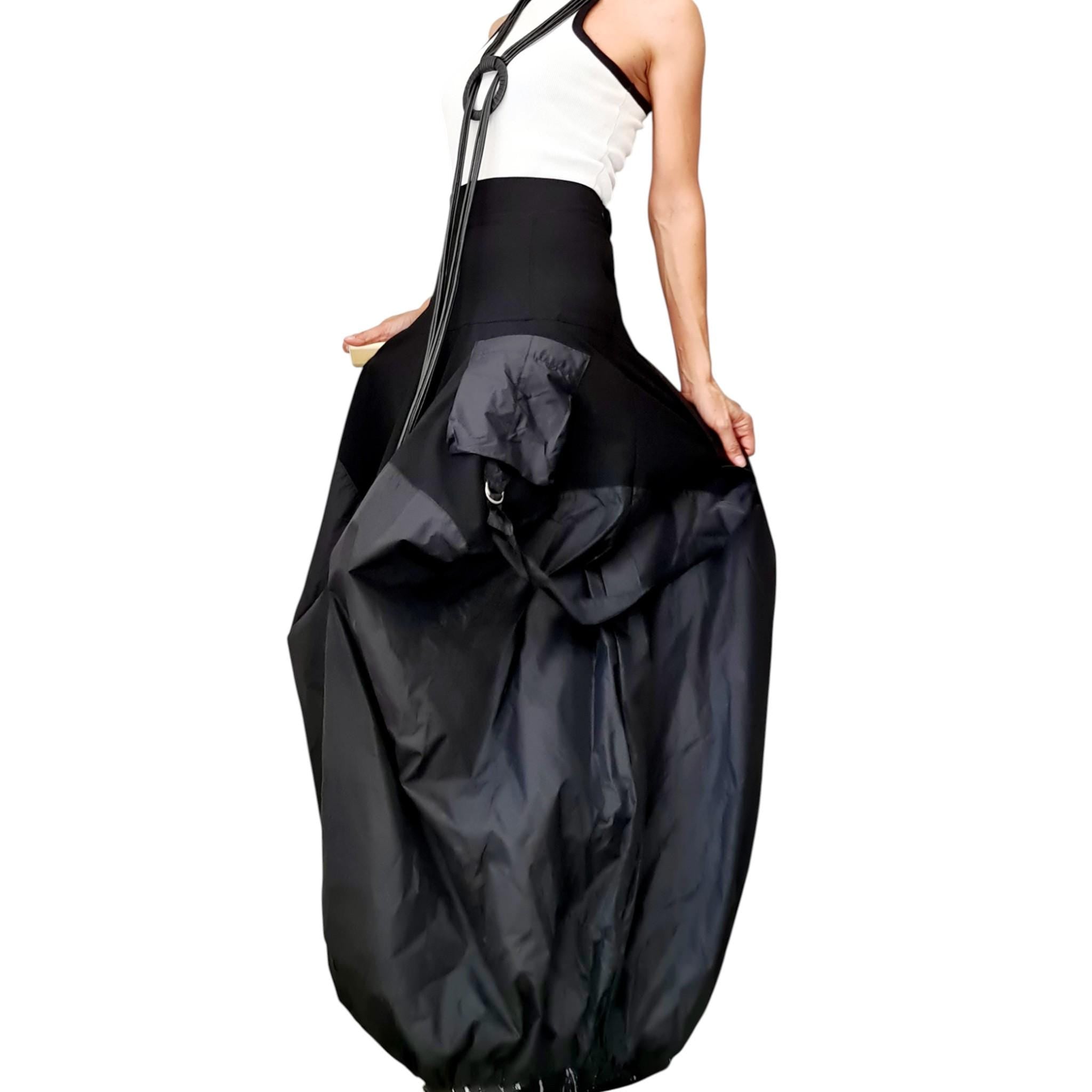 Asymmetric Taffeta Skirt Dress, Gothic Steampunk Cocktail Skirt, Extravagant  Women clothing