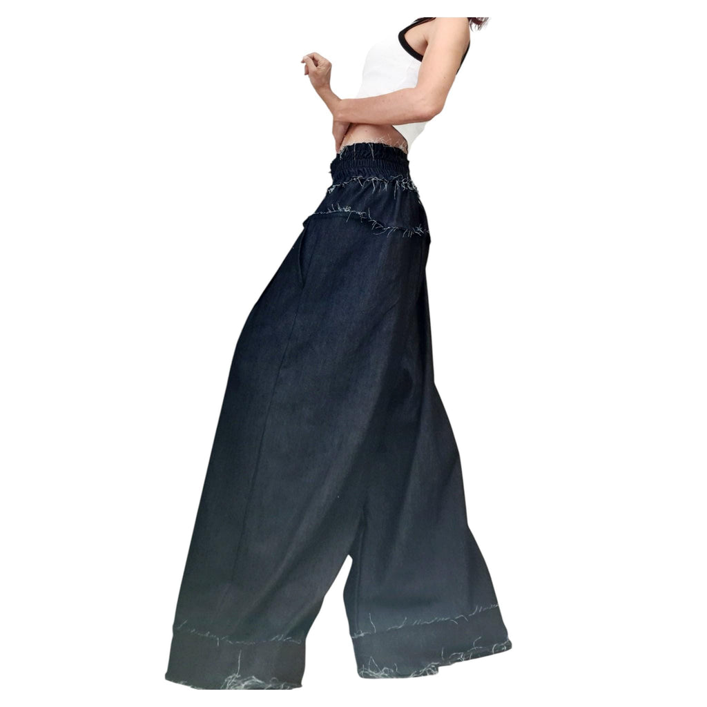 New collection Denim Avant Garde Loose Pants, Harem Pants Women, Extravagant Cotton Pants, Casual Pants, Punk Pants, Loose Pants