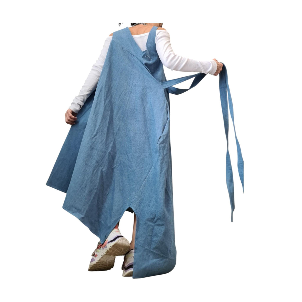 Blue Denim Dress High Low Fit | Asymmetric Hem | fashion for women | statement