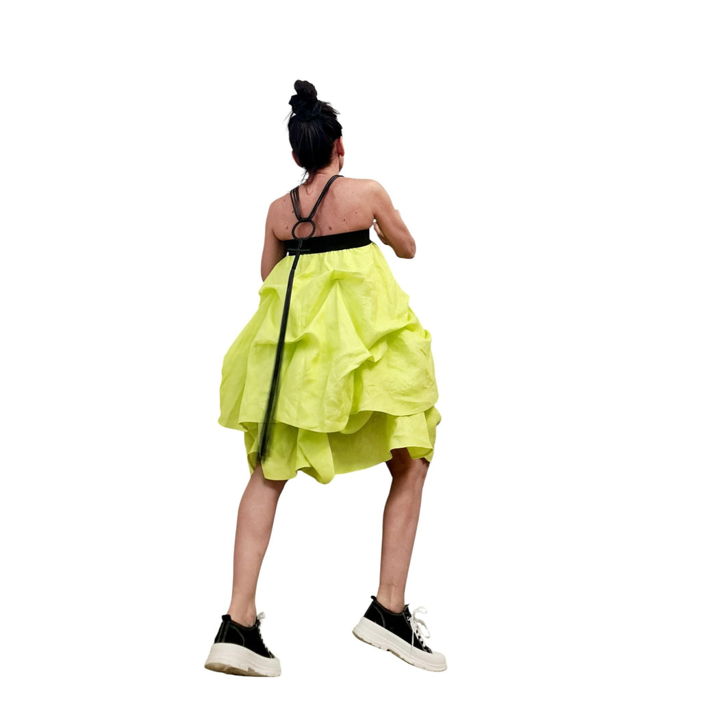 White Linen High Low Skirt, Asymmetric Convertible Dress