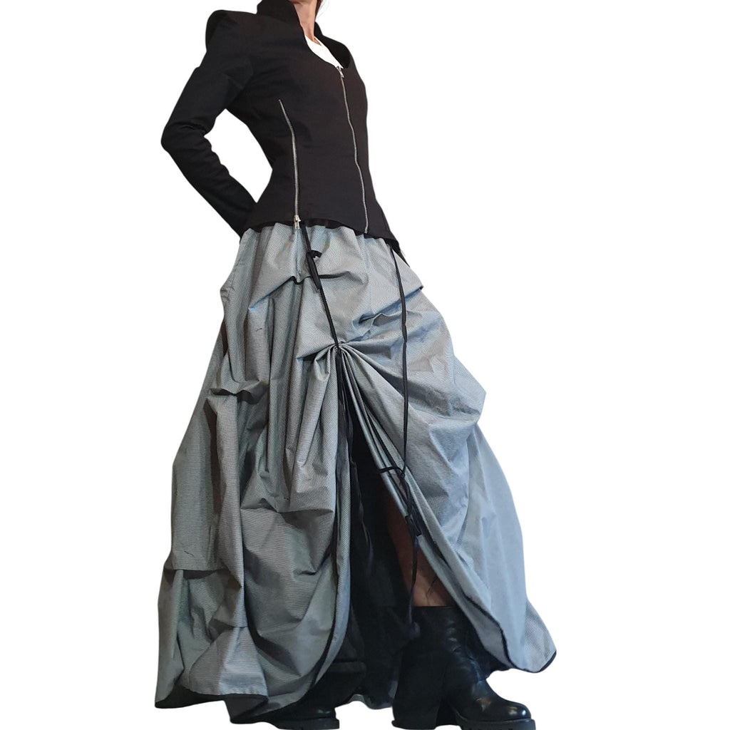 Asymmetric Tulle Ball Skirt, Gothic Cocktail Dress, Layered Maxi Skirt