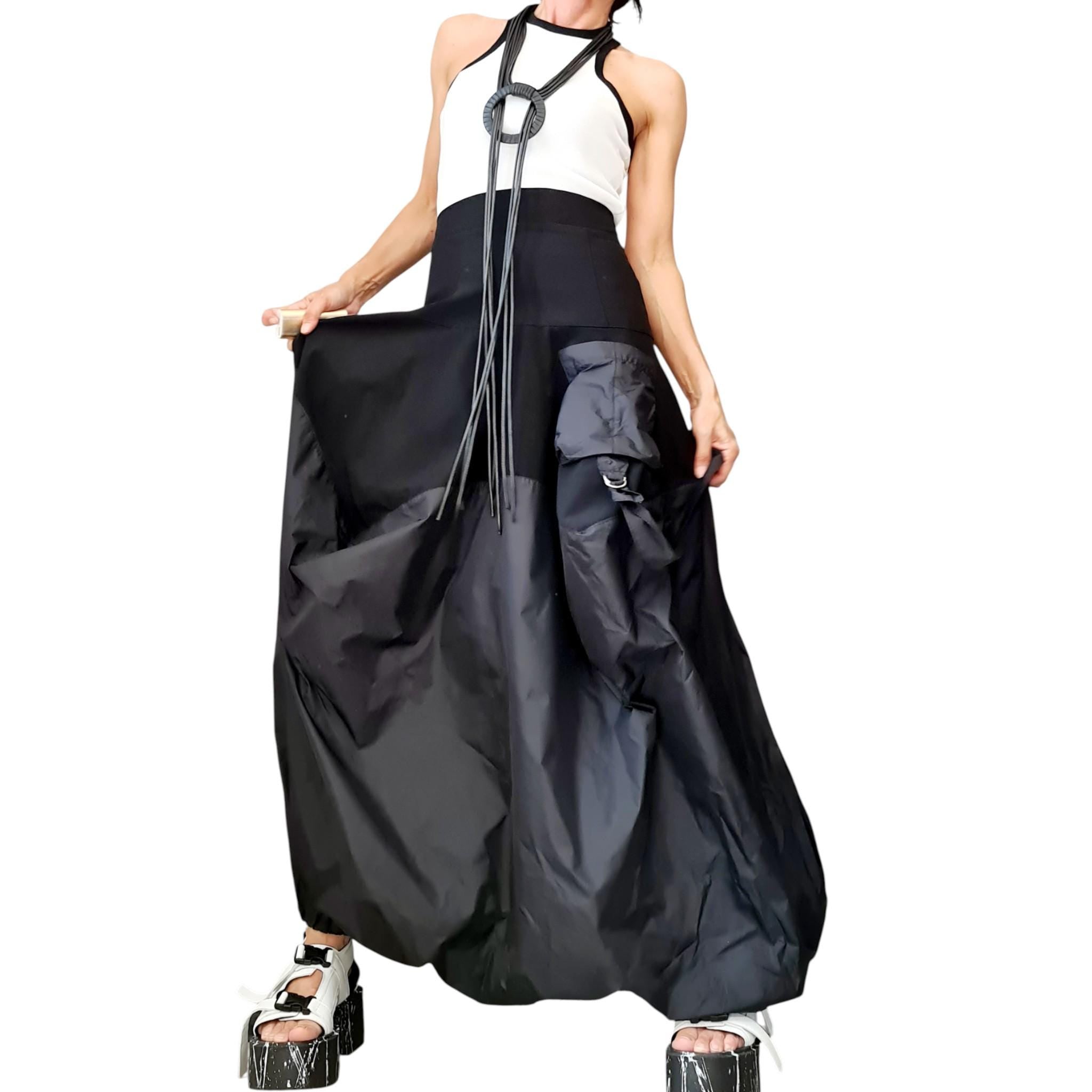 Asymmetric Taffeta Skirt Dress, Gothic Steampunk Cocktail Skirt, Extravagant  Women clothing
