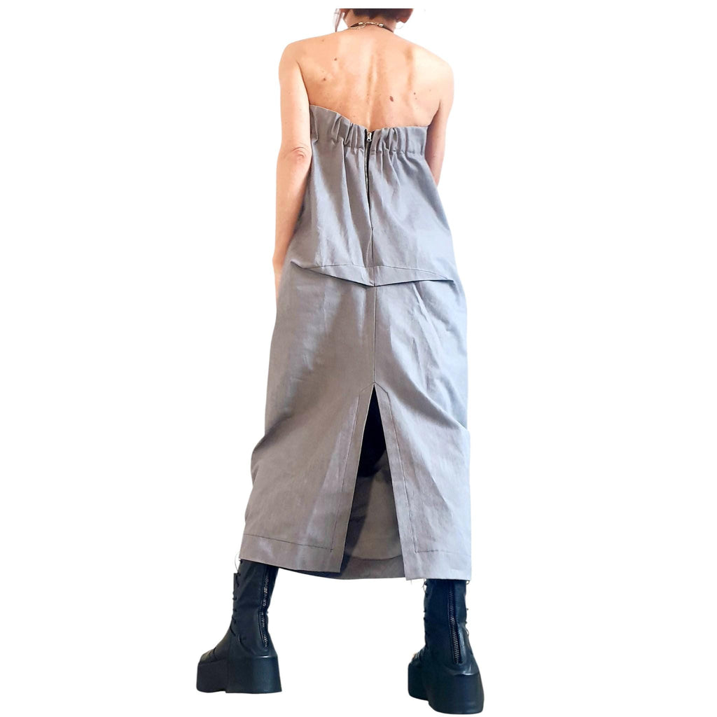 Asymmetric Wrap Maxi Skirt, Gothic A-Line Cocktail Skirt