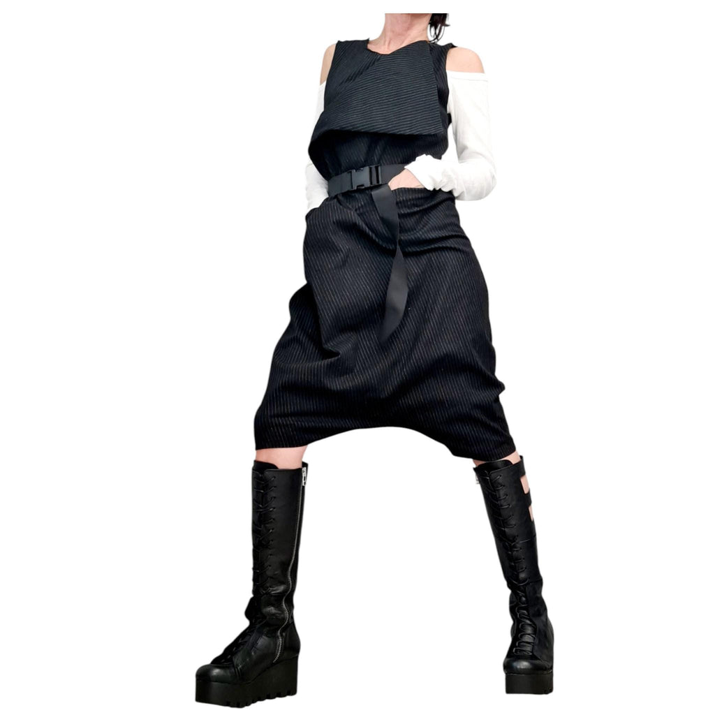 Asymmetric Harem Jumpsuit, Extravagant Loose Women Overall, Plus Size