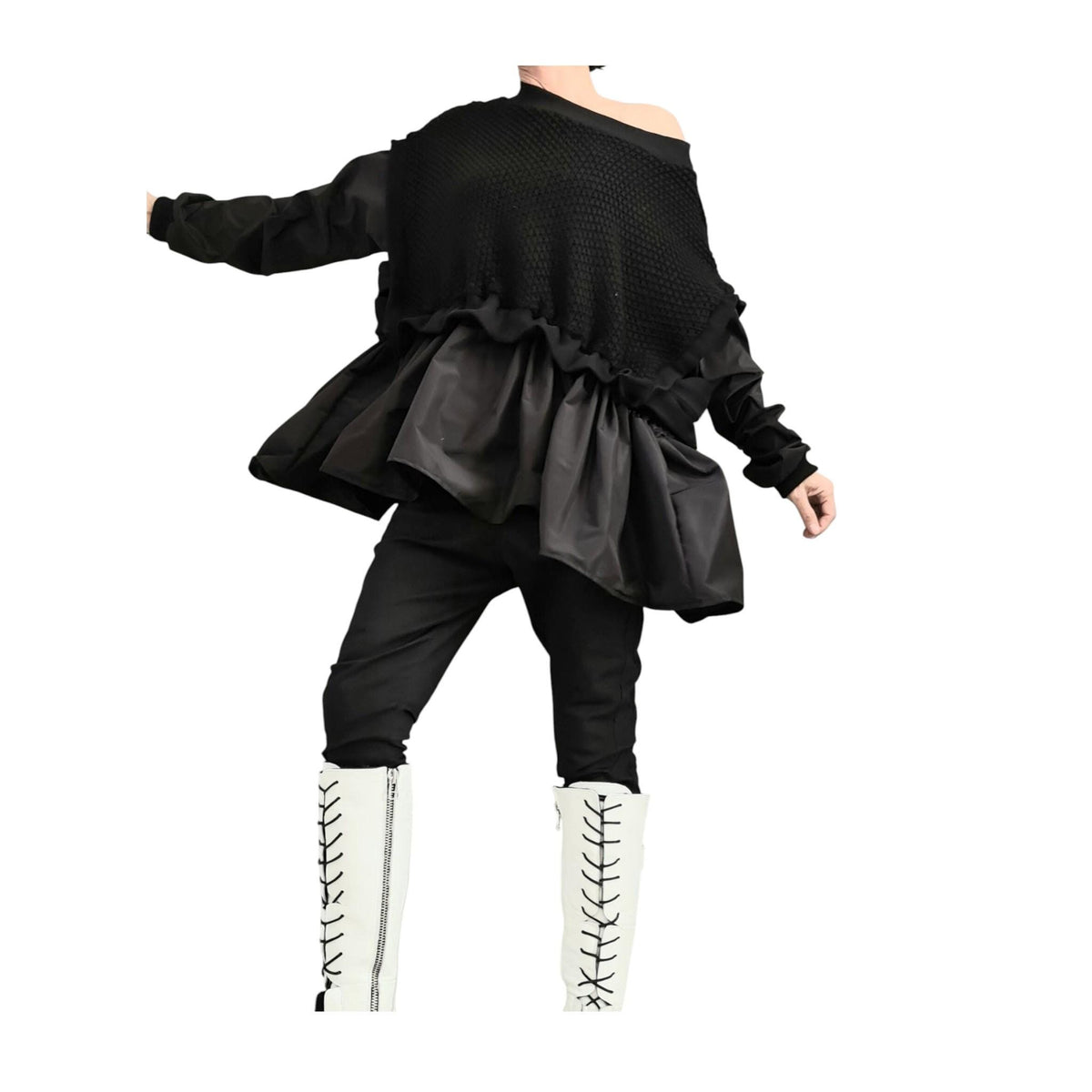 Avant Garde Blouse, Warm Blouse, Extravagant Asymmetric Top, Loose Oversize Women’s Clothing