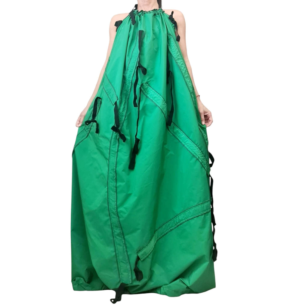 Asymmetric Boho Summer Dress, Open Back, Sleeveless Maxi Gown