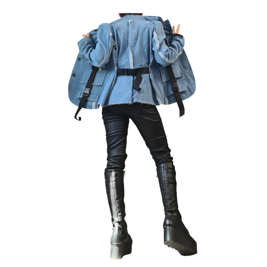 Denim Jacket Women, Womens Denim Blazer, Designer Outerwear