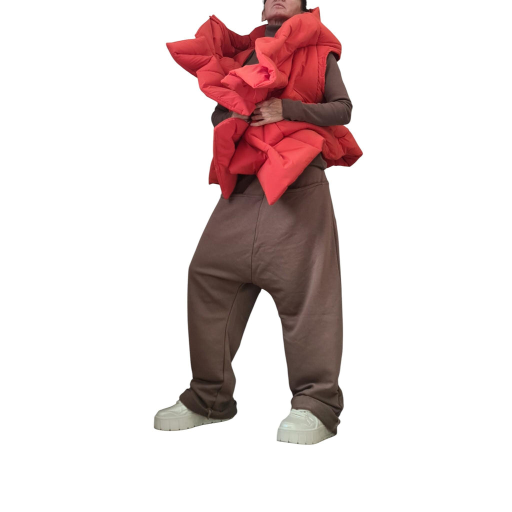 Avant Garde Puffy Vest | Asymmetric Layered Gilet | Sculptural Outerwear | Handmade Fashion for Women