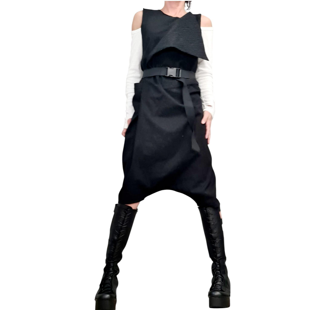 Asymmetric Harem Jumpsuit, Extravagant Loose Women Overall, Plus Size