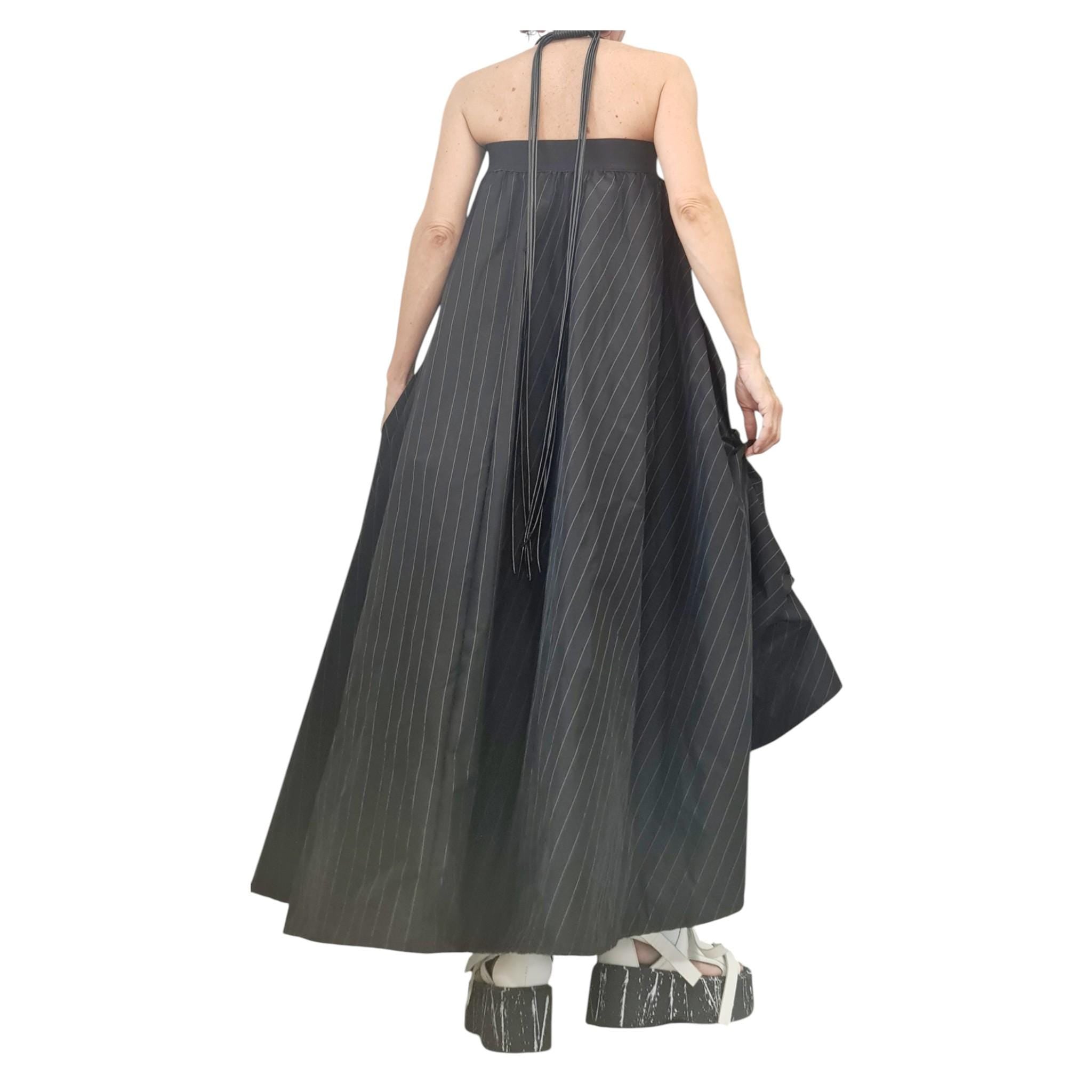 New collection Extravagant Ball Dress Skirt Women, Tutu Cocktail Skirt, Asymmetric Long Short Skirt, Black White stripes Dress