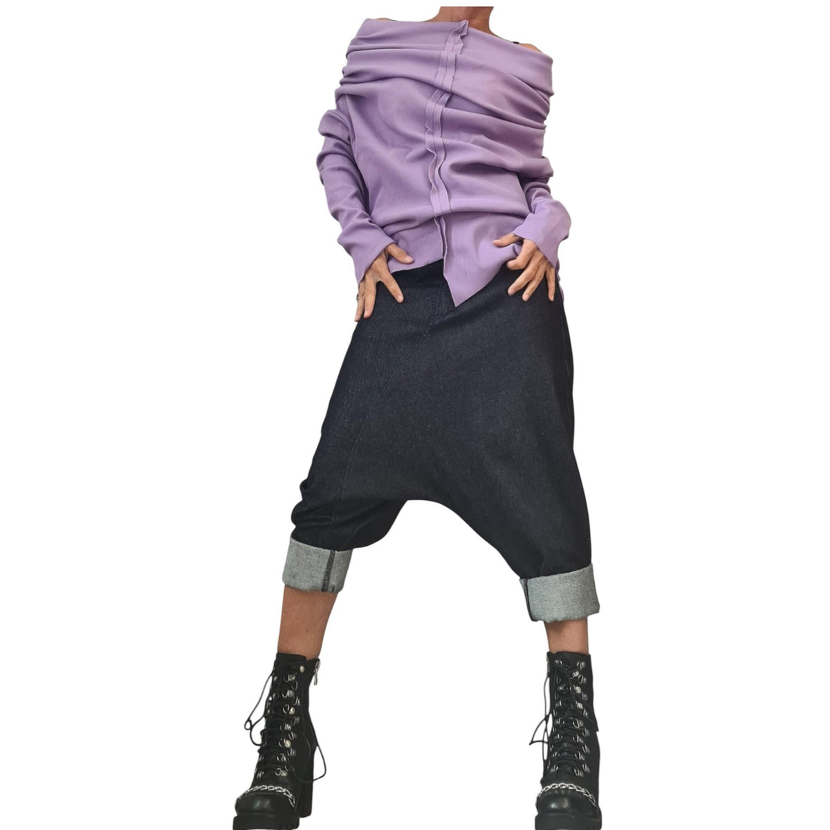 Lime Asymmetric Women Cotton Top, Deconstructed Fitted Blouse, Bare Shoulder Style, Avant Garde Blouse