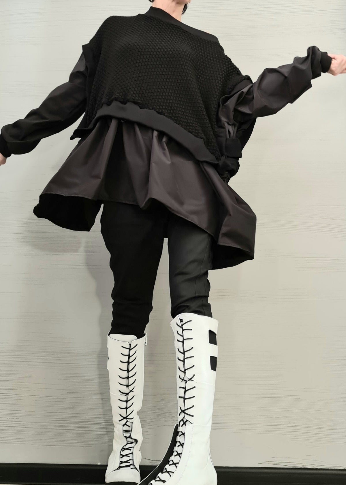Avant Garde Blouse, Warm Blouse, Extravagant Asymmetric Top, Loose Oversize Women’s Clothing