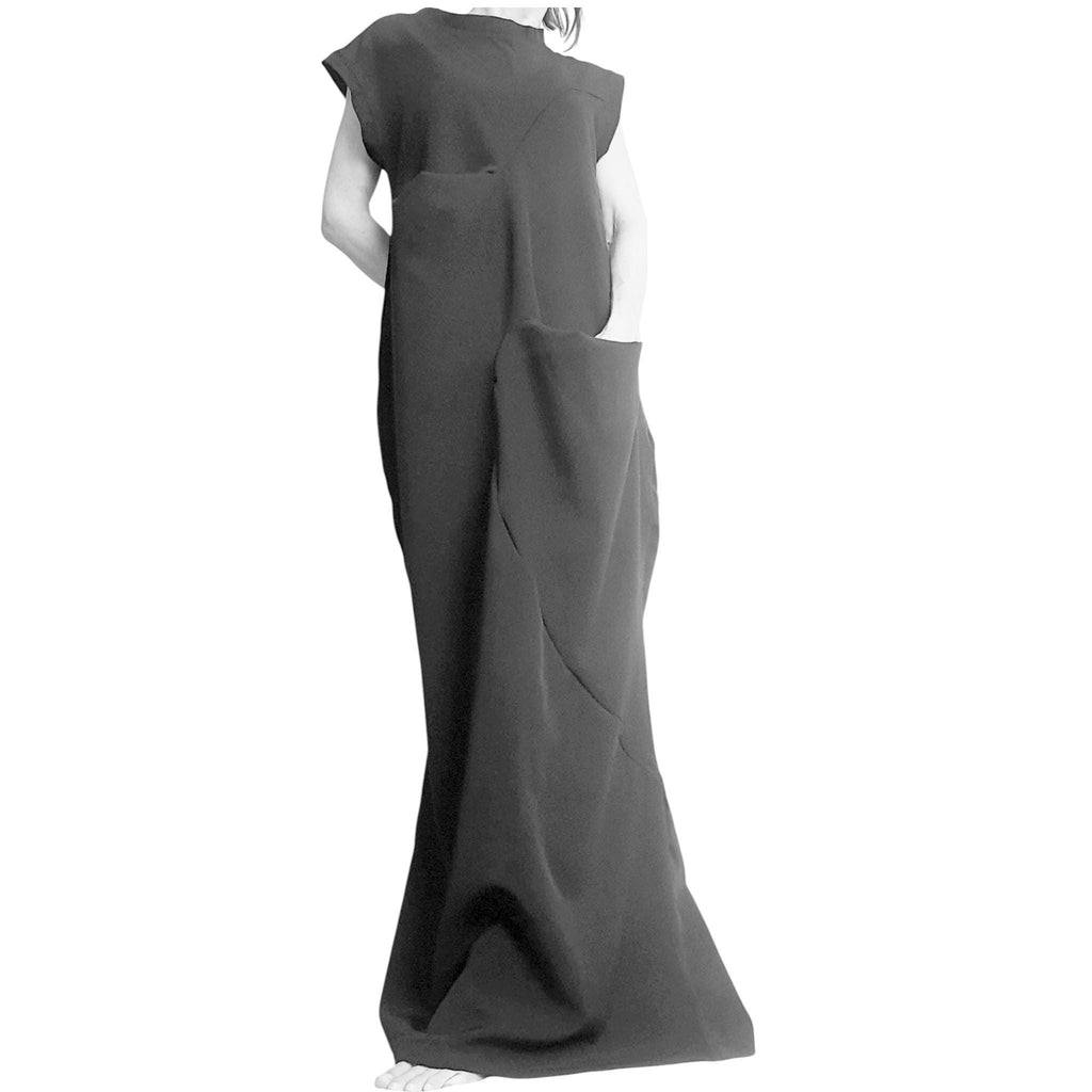 Black Extravagant Dress, Black Maxi Dress, Plus Size Clothing, Wedding Dress, Avant Garde Dress, Coctail Dress, Drape Dress, Loose Dress