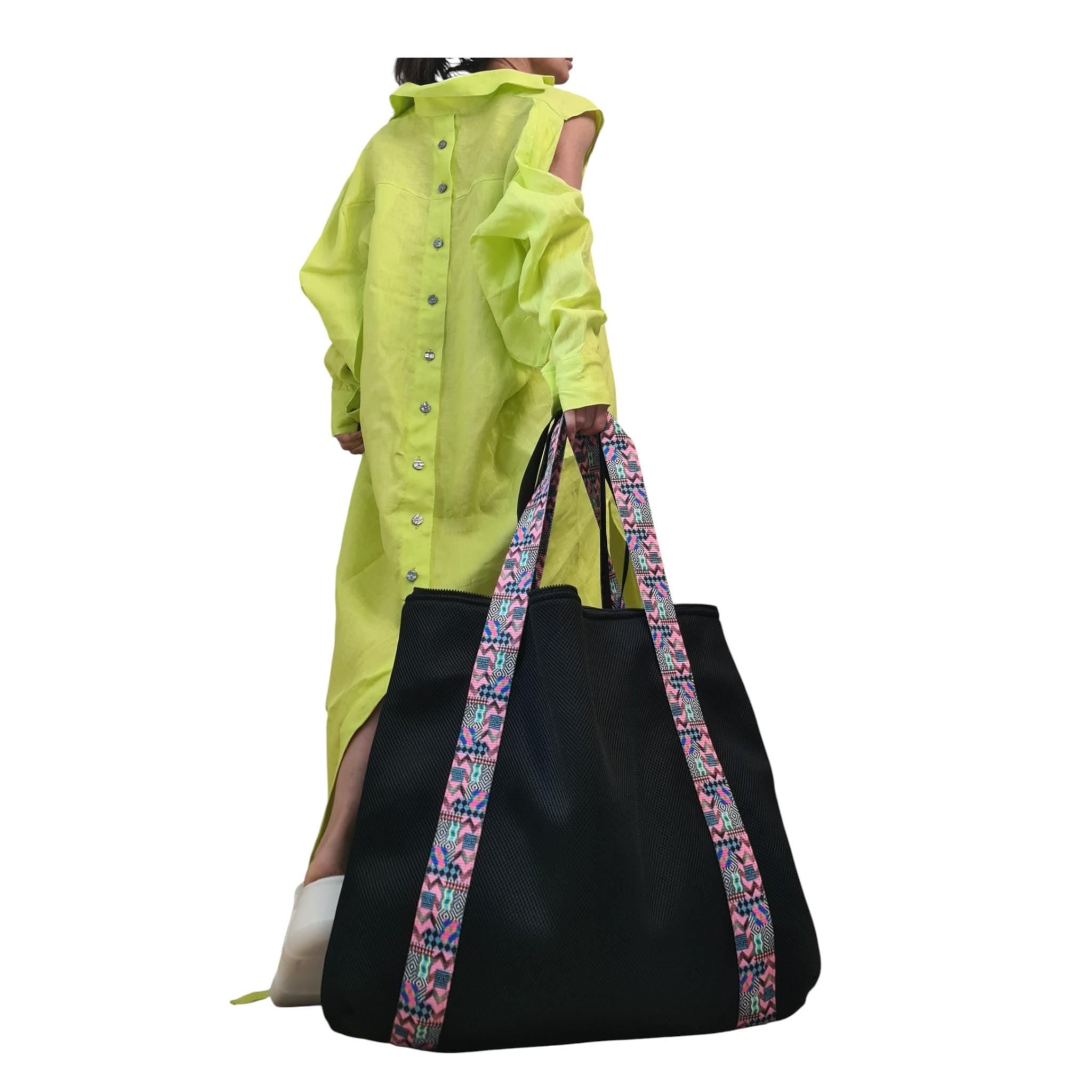 Baby Blue Linen Shirt, Long Asymmetric Kaftan, Open Back, Maxi Loose Summer Oversized Dress