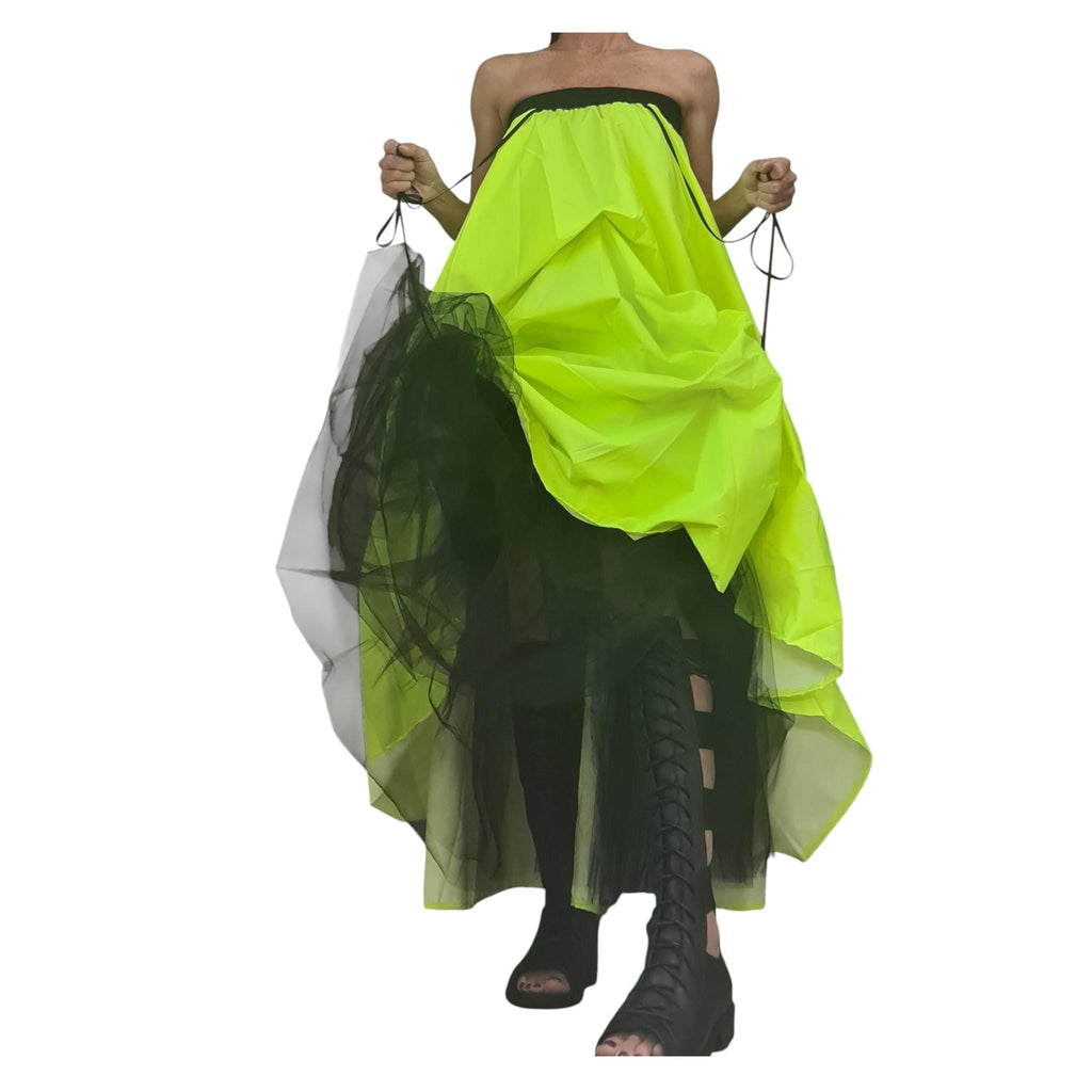 Women's Extravagant Tulle Ball Skirt, Asymmetric Cocktail Tutu, Wedding Circle Skirt