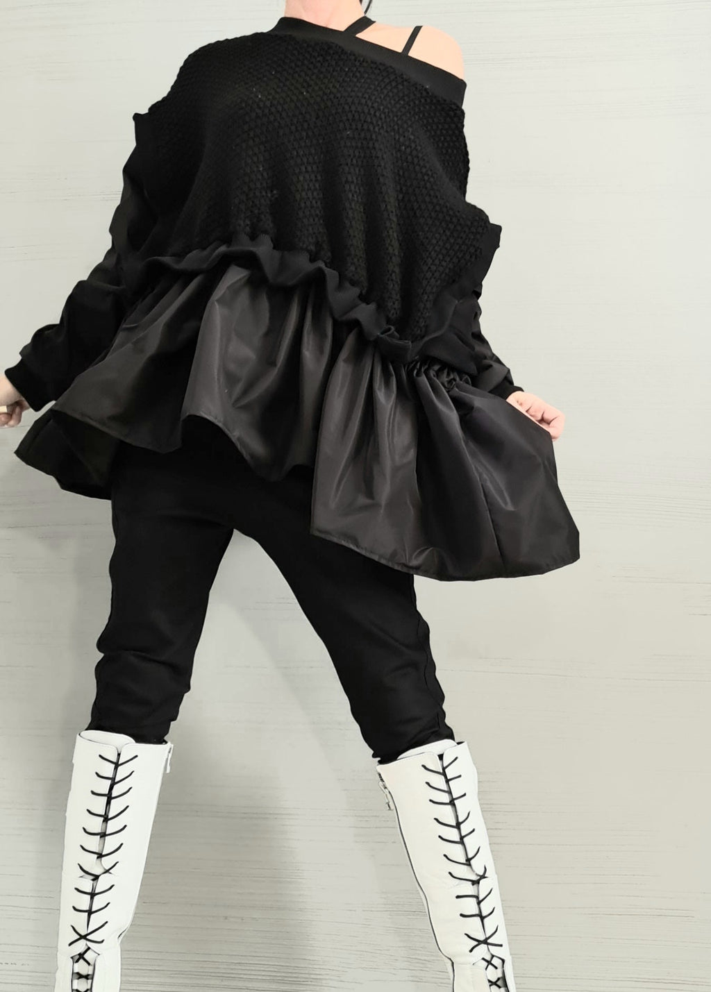 Avant Garde Blouse, Warm Blouse, Extravagant Asymmetric Top, Loose Oversize Women’s Clothing