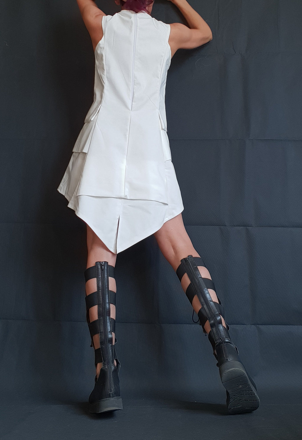 Avant Garde Gothic Cross Necklace, Handmade Geometric Necklace