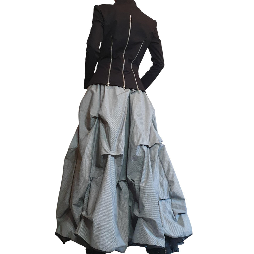 Asymmetric Tulle Ball Skirt, Gothic Cocktail Dress, Layered Maxi Skirt