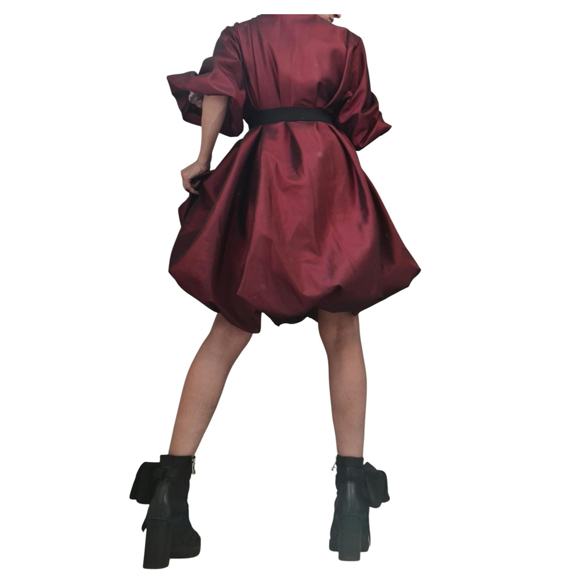 Taffeta Balloon Tunic, Extravagant Short Party Dress, Plus Size Outfit for Women