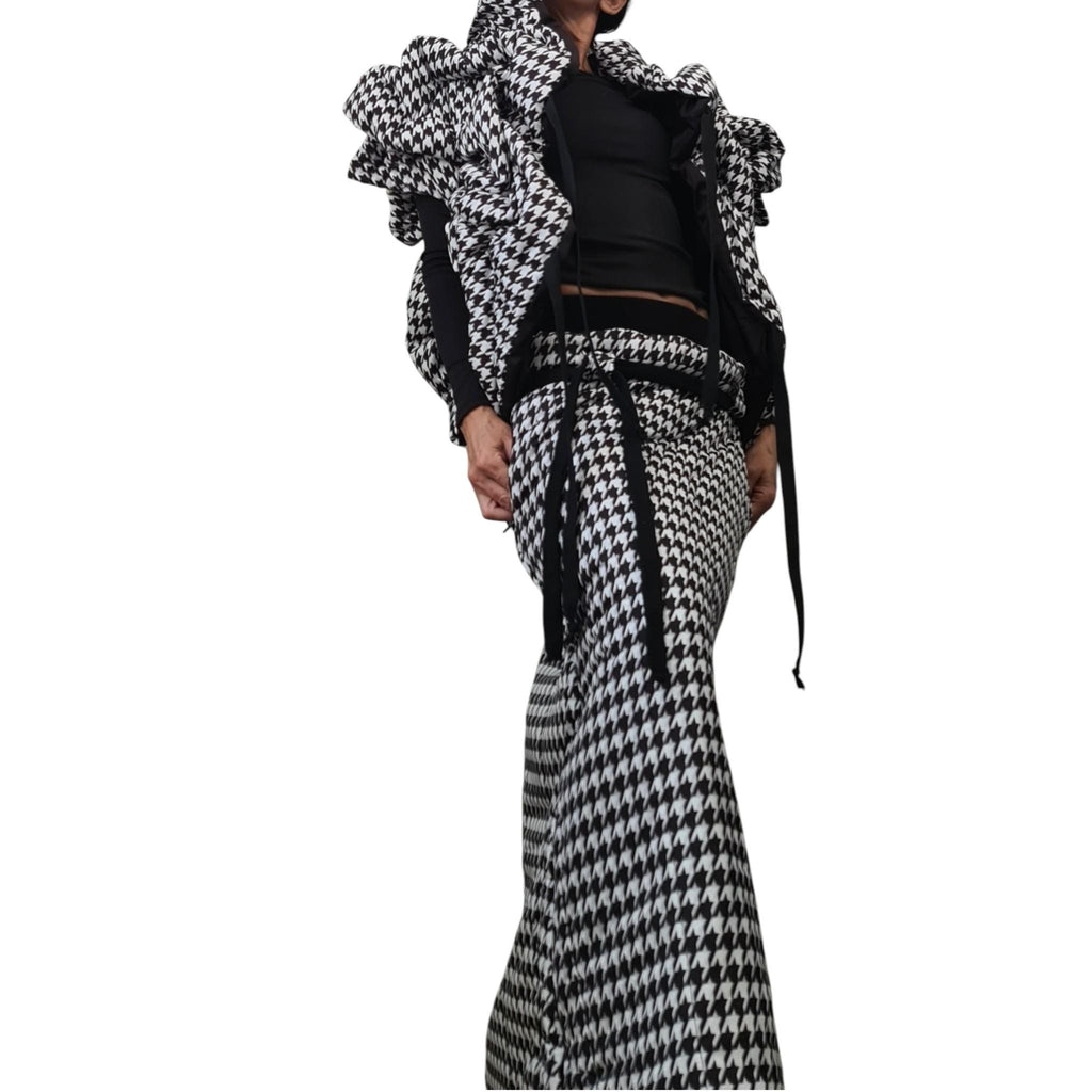 Extravagant Winter Skirt, Fashion in the mountains, Black&White, Long Winter Skirt, New collection 2025