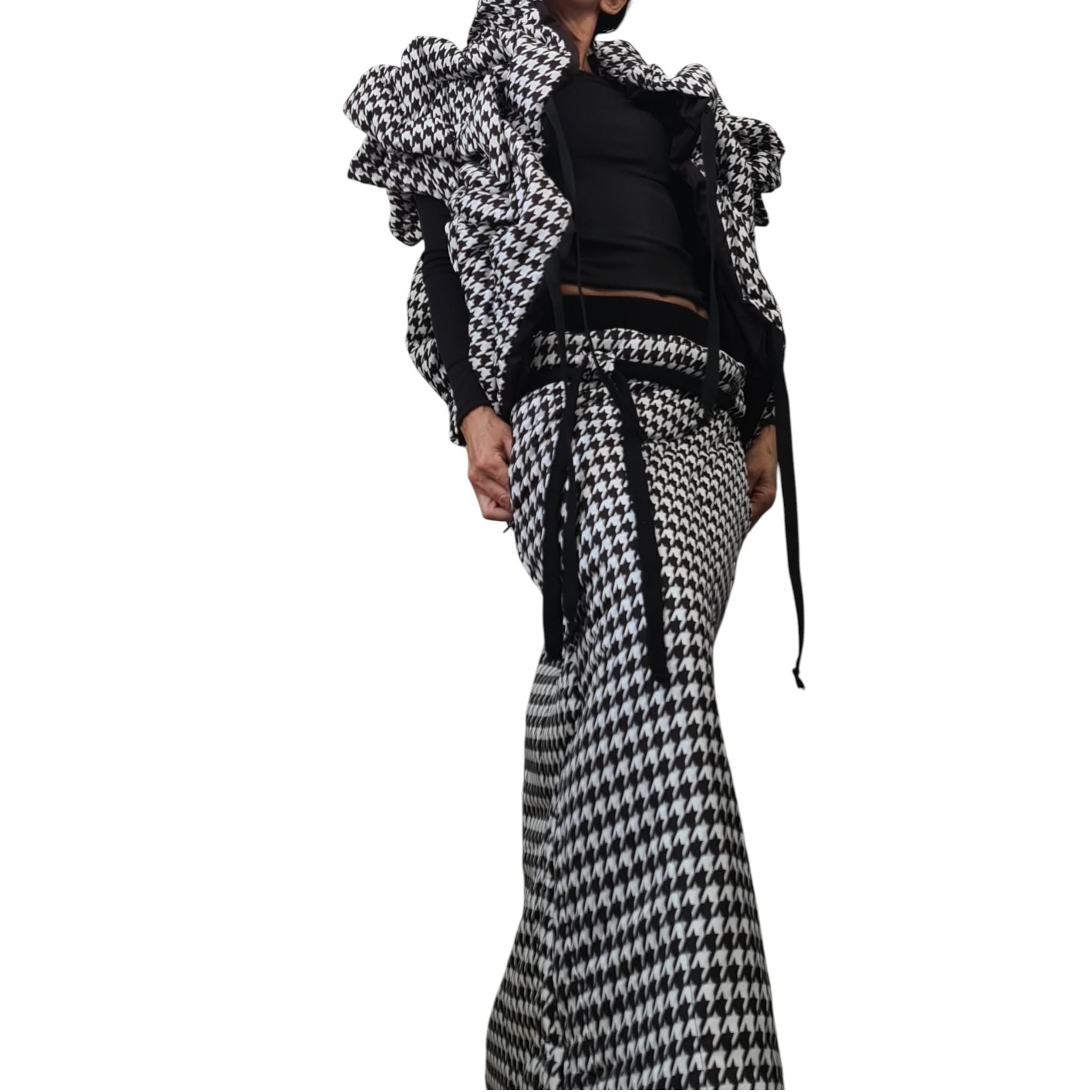 Extravagant Winter Skirt, Fashion in the mountains, Black&White, Long Winter Skirt, New collection 2025