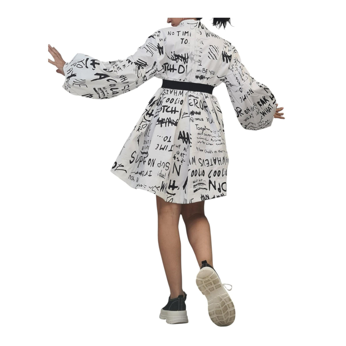 Extravagant Long Sleeve Shirt | Asymmetric Loose Tunic Dress | Oversize Avant Garde Top DRESSSHOESCODE