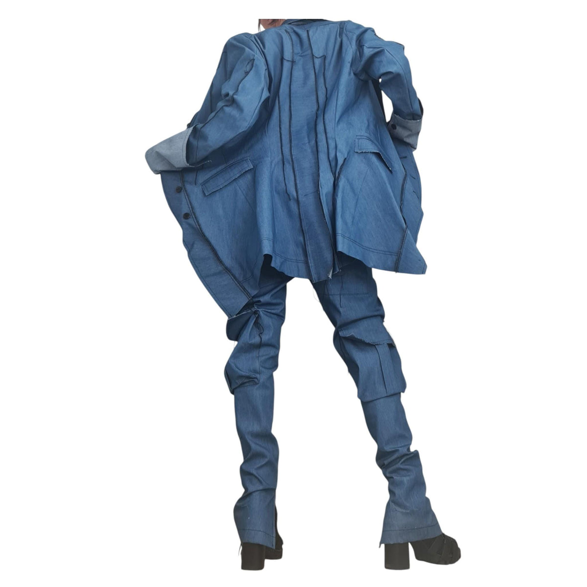 Women’s Denim Blazer: Asymmetric, Avant Garde - Plus Size Options