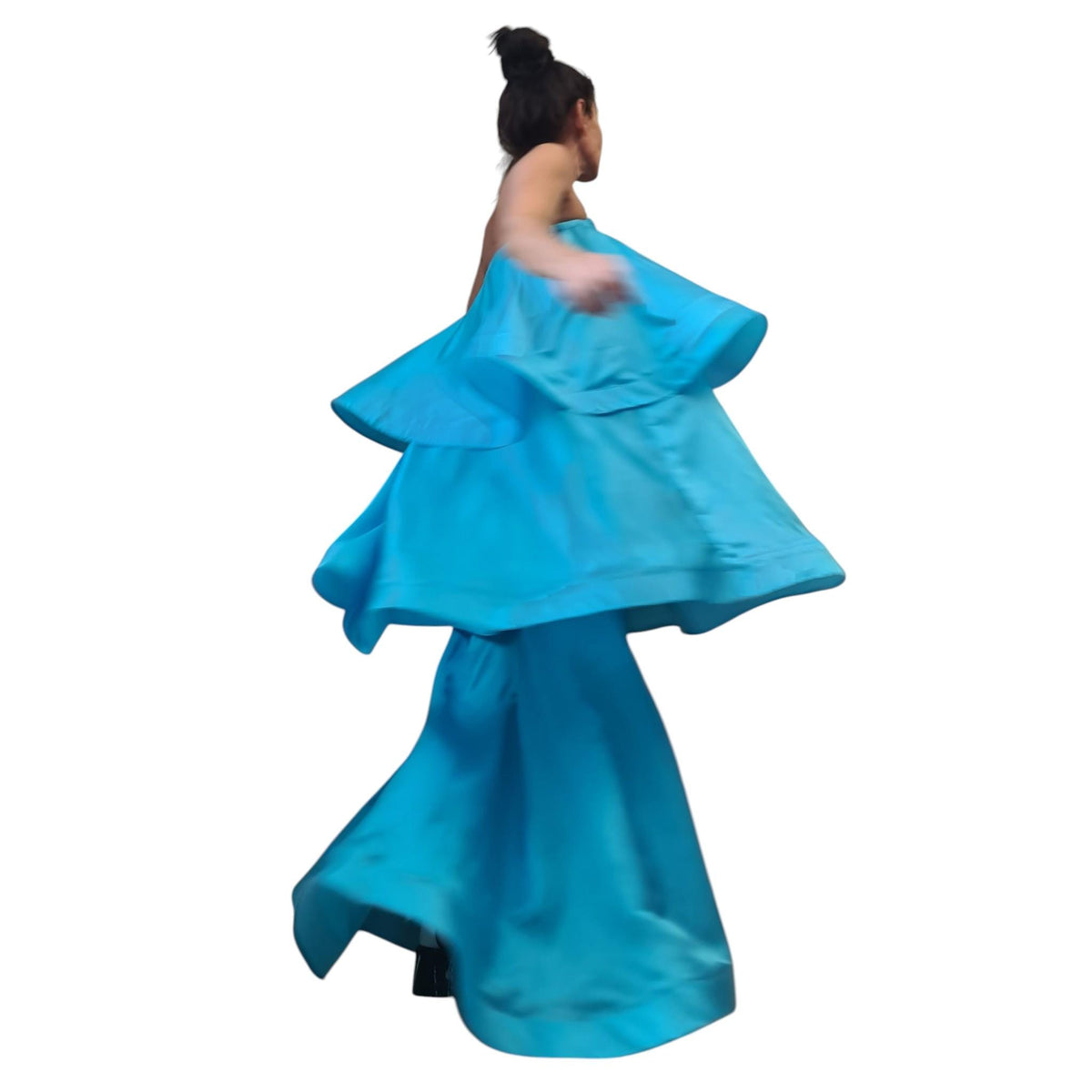 Turquoise Strapless Maxi Dress, Boho Wedding Guest Gown, Convertible Evening Dress, Resort Beach Outfit