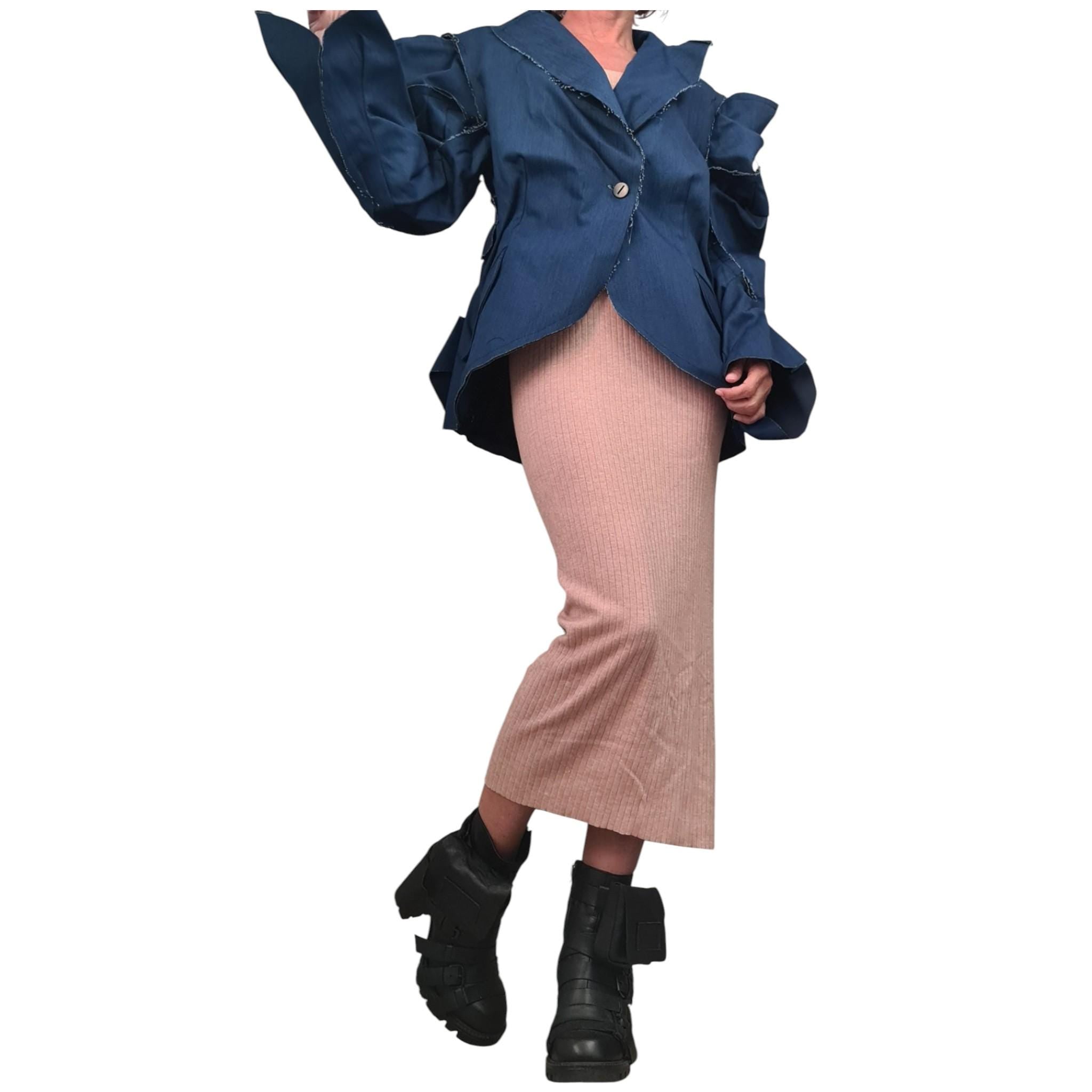 Avant Garde Blazer, Denim Jacket, Suit Jacket, Deconstructed Blazer, Futuristic Clothing, Fitted Jacket, Steampunk Jacket, Women Blazer