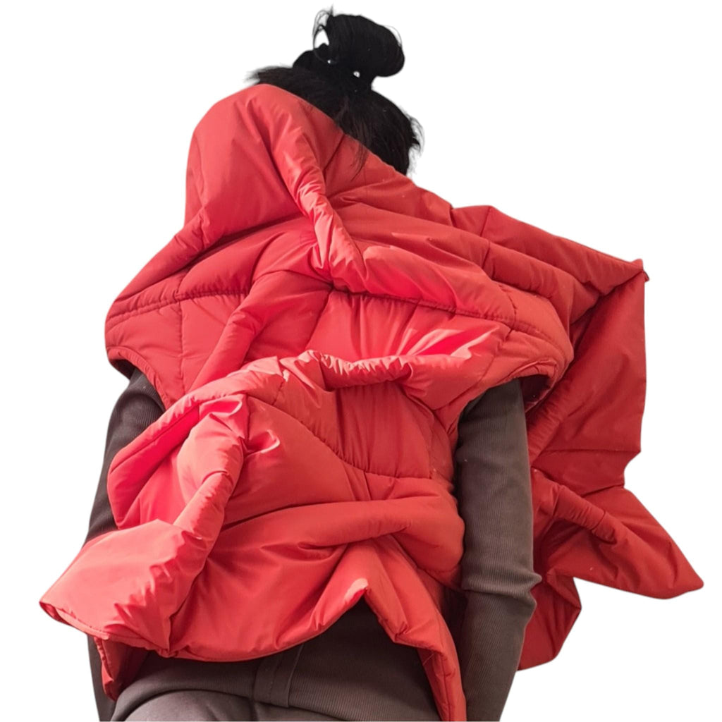 Avant Garde Puffy Vest | Asymmetric Layered Gilet | Sculptural Outerwear | Handmade Fashion for Women