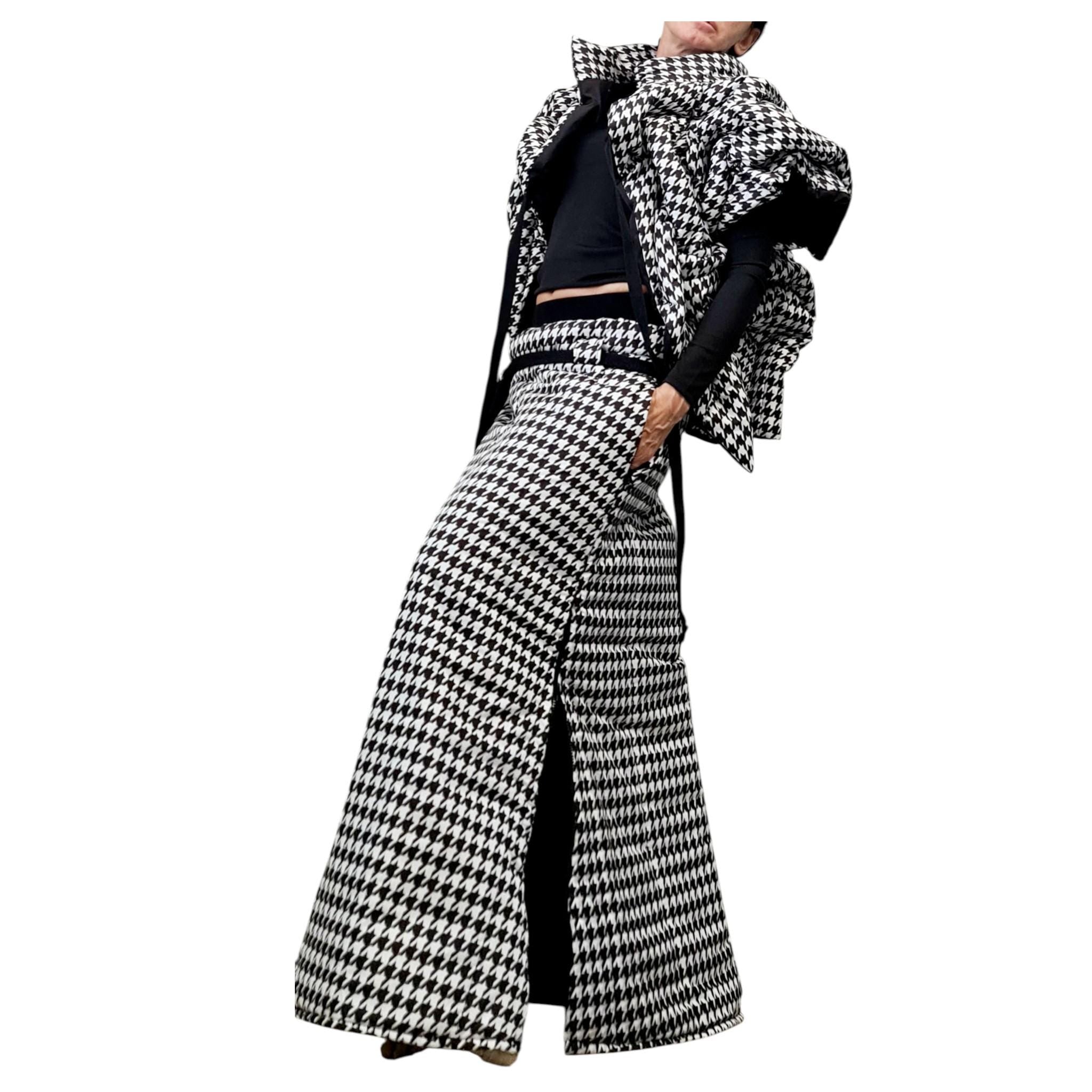 Extravagant Winter Skirt, Fashion in the mountains, Black&White, Long Winter Skirt, New collection 2025