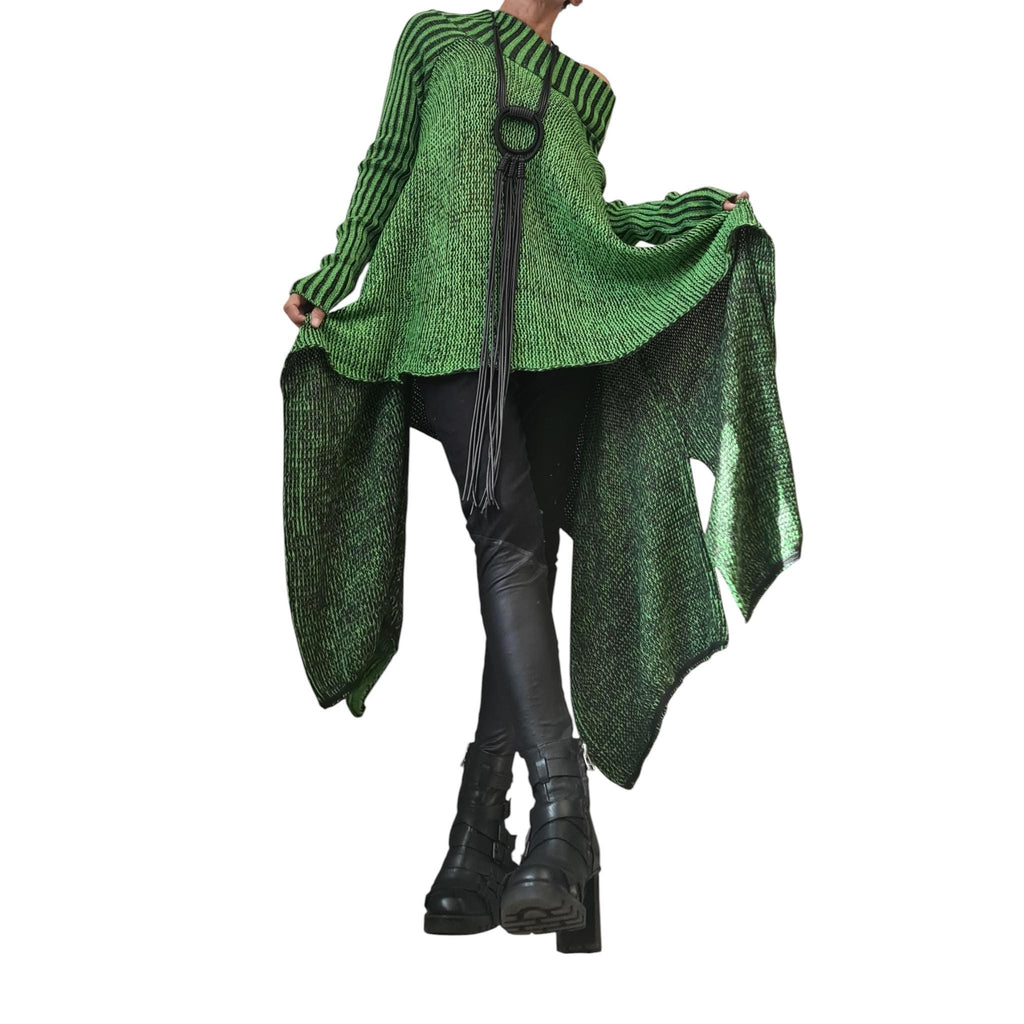 Long Outfit Necklace Women, Oversize Ring Pendant with Long Cords, Avant Garde Styling Accessory