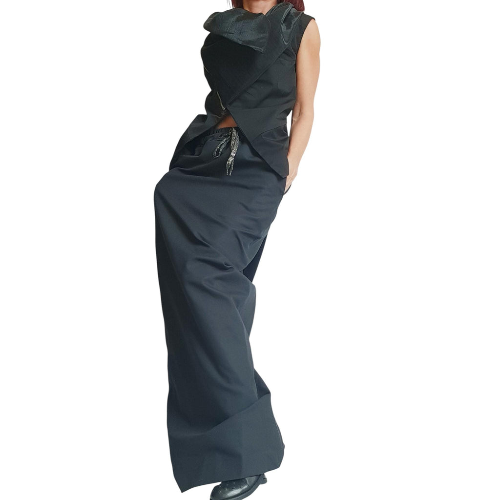 Wrap Skirt, A Line Skirt, Long Slit Skirt, Ball Cocktail Skirt, Gothic Skirt, Asymmetric Skirt, Black Maxi Skirt, Wedding Skirt