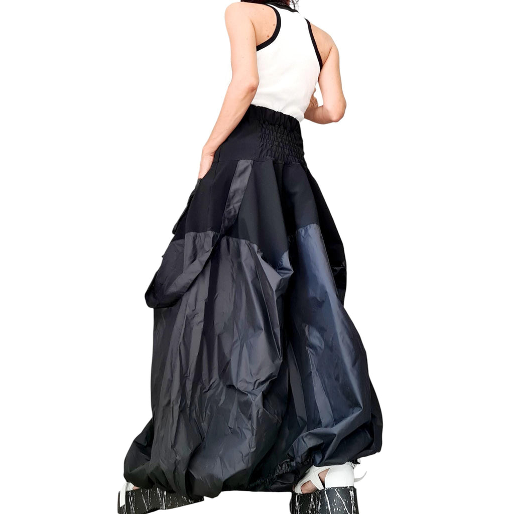 Asymmetric Taffeta Skirt Dress, Gothic Steampunk Cocktail Skirt, Extravagant  Women clothing